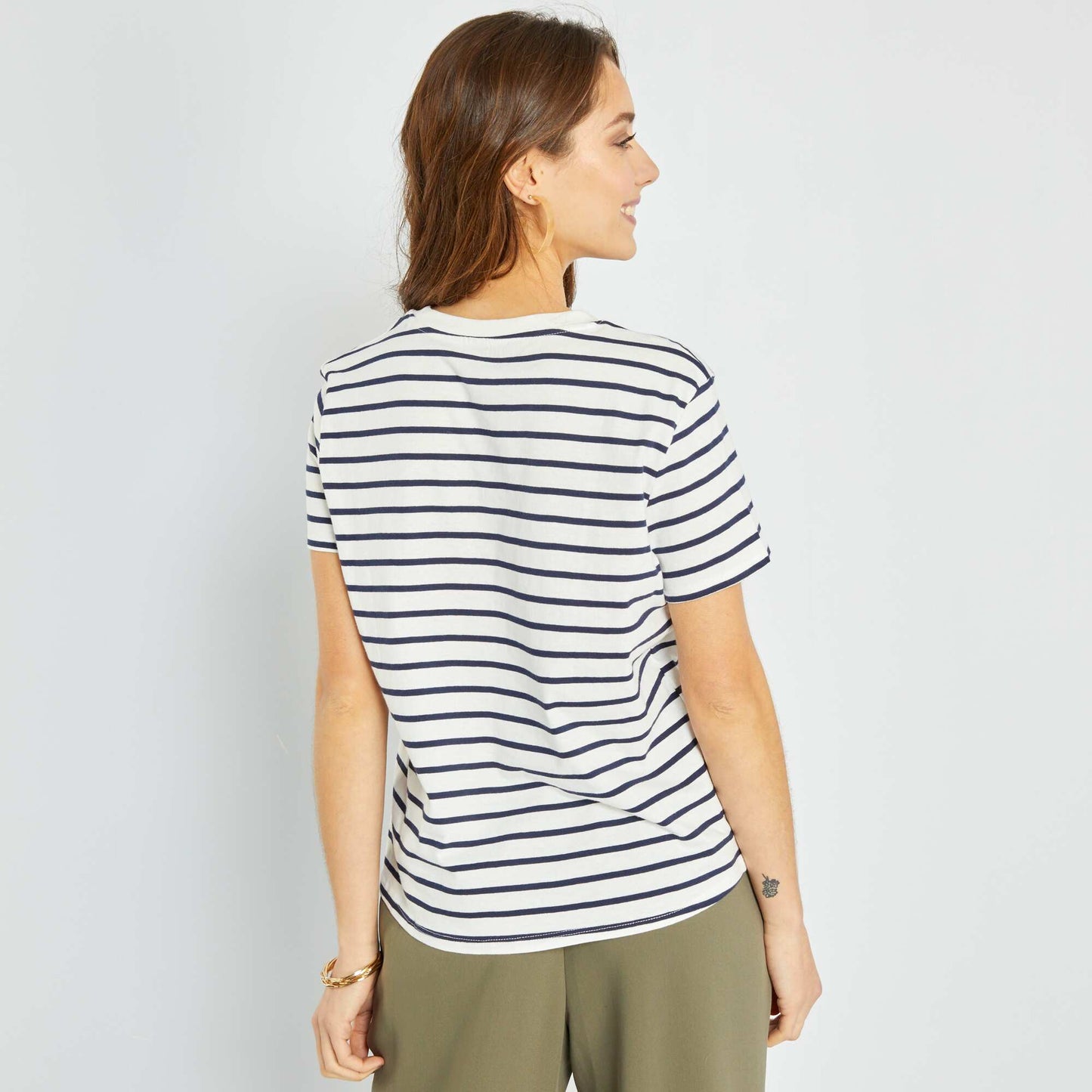 T-shirt en jersey imprimé Blanc