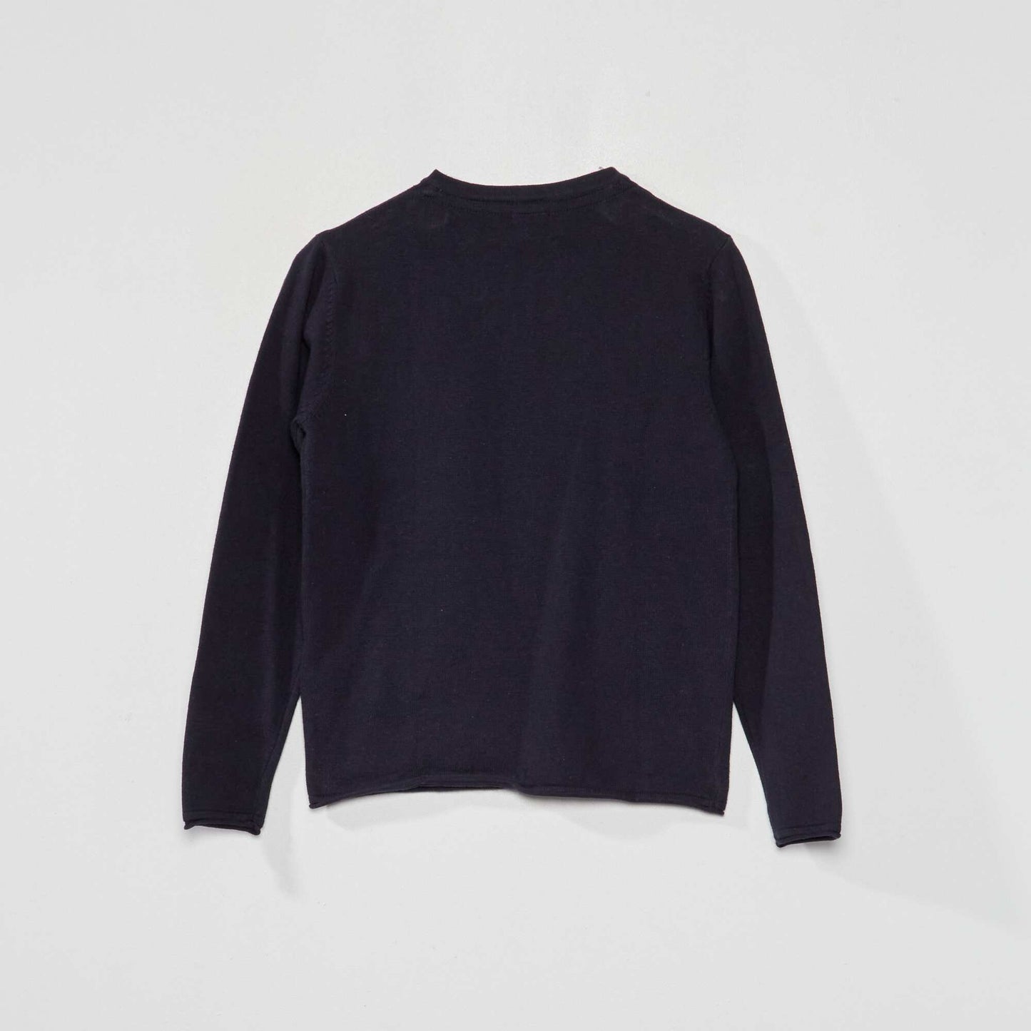Pull col tunisien bleu marine