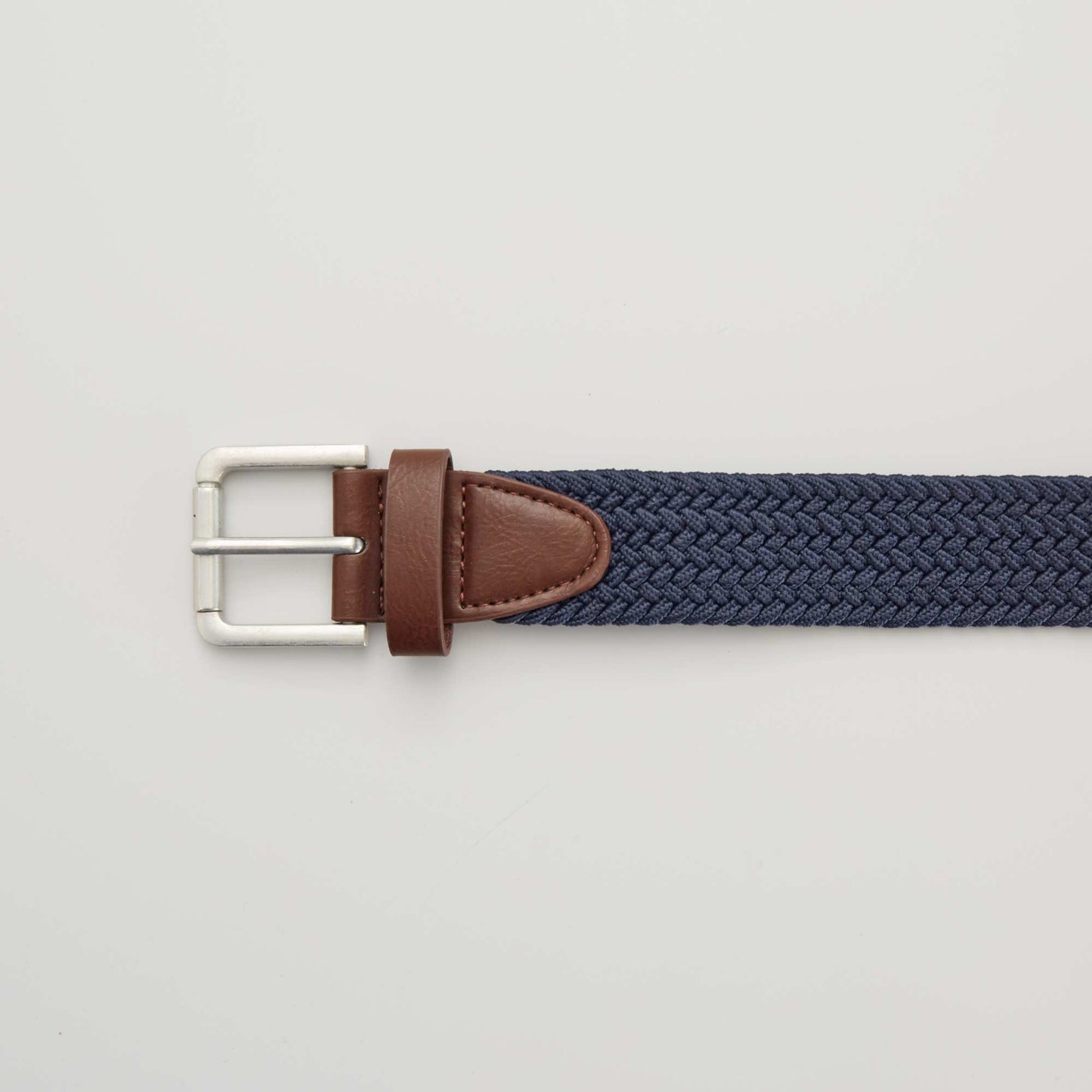 Ceinture tressée élastique bleu marine
