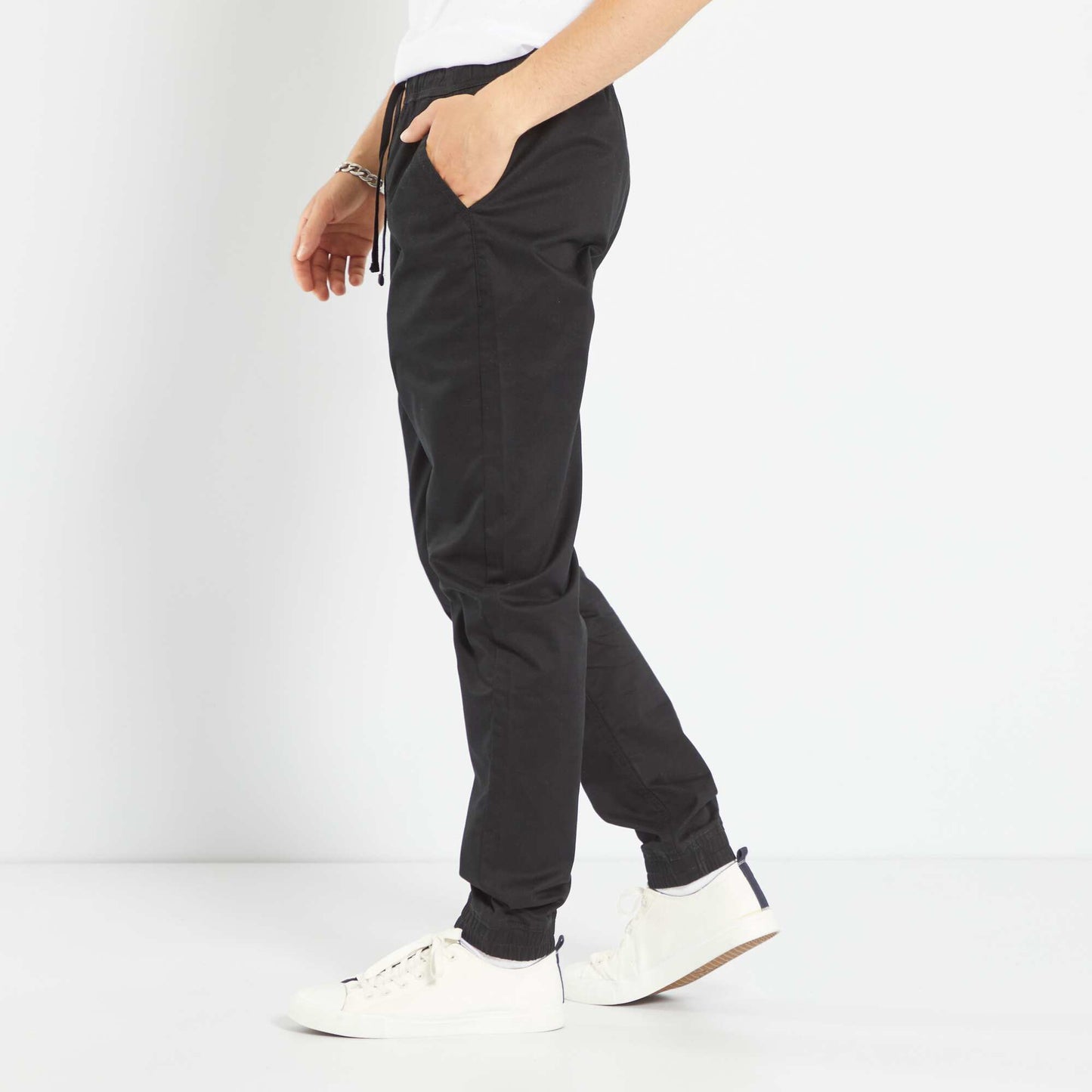 Pantalon esprit jogger noir