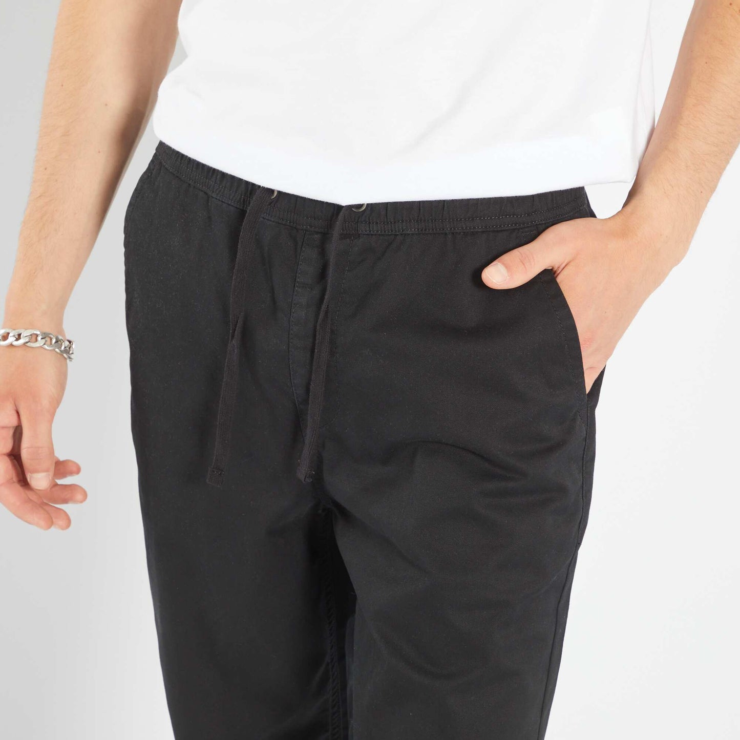 Pantalon esprit jogger noir