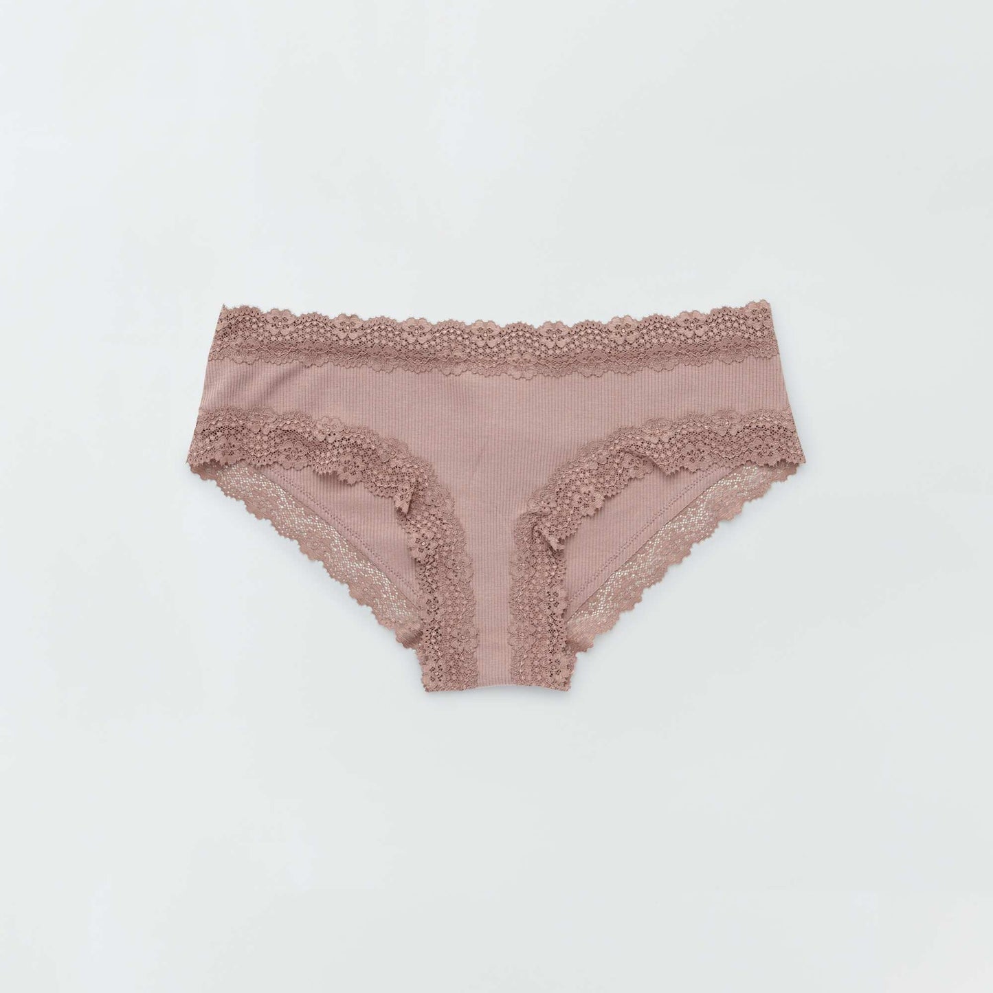 Lot de 3 shorties fines côtes écru/brun/prune