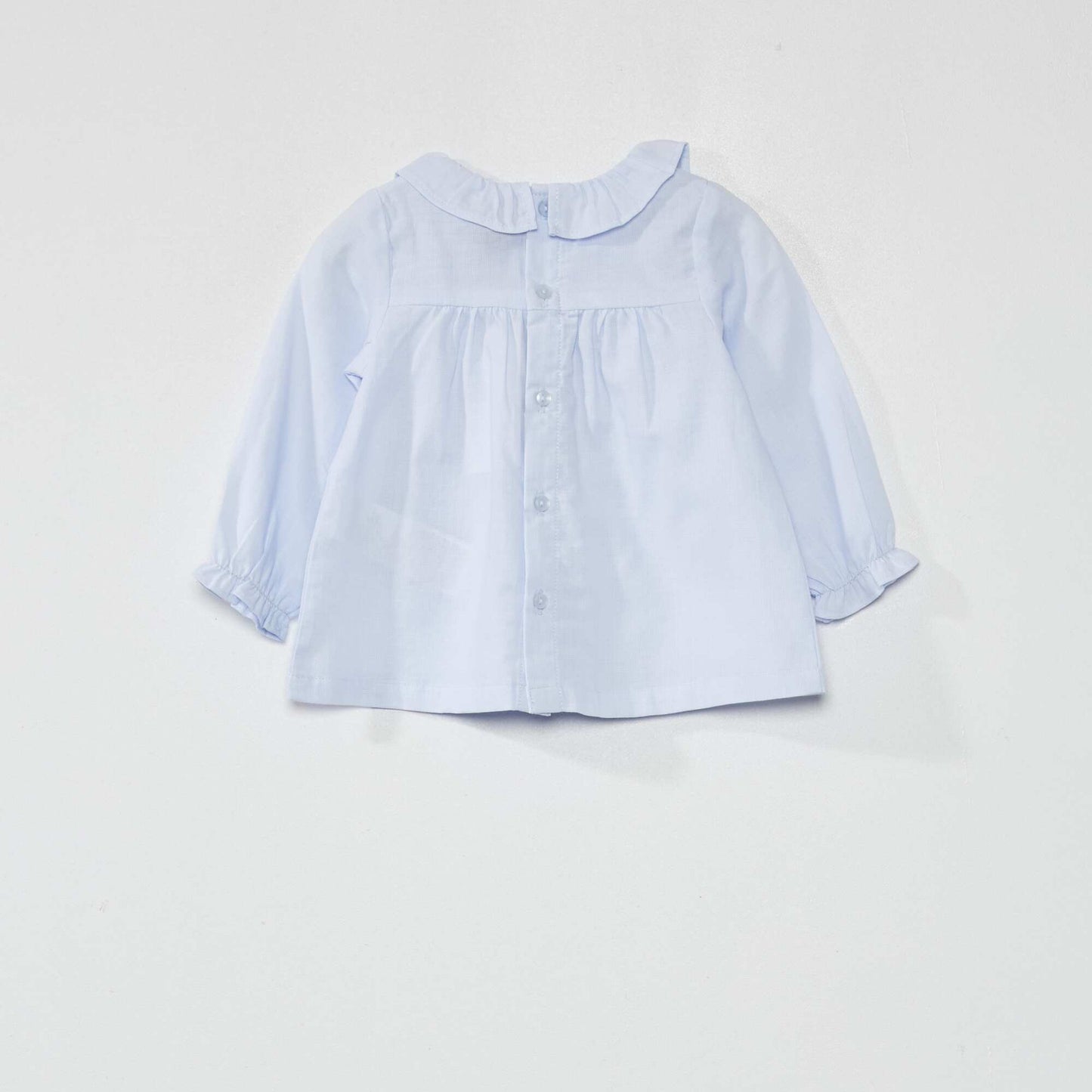 Blouse en voile de coton Bleu