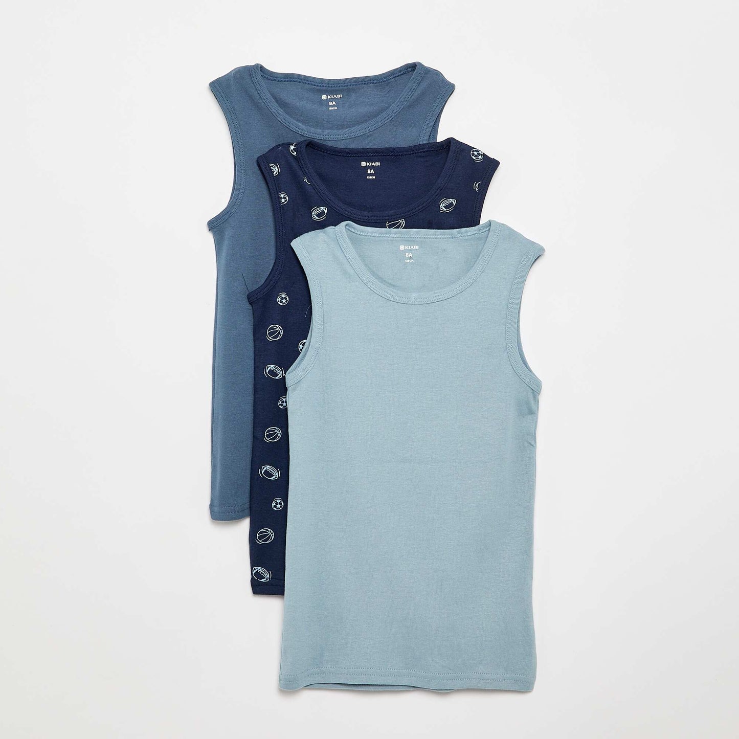 Lot de 3 débardeurs BLEU