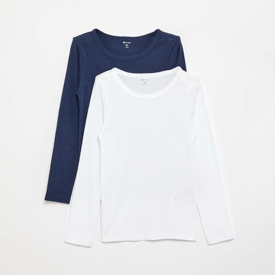 Lot de 2 t-shirts en jersey BLEU