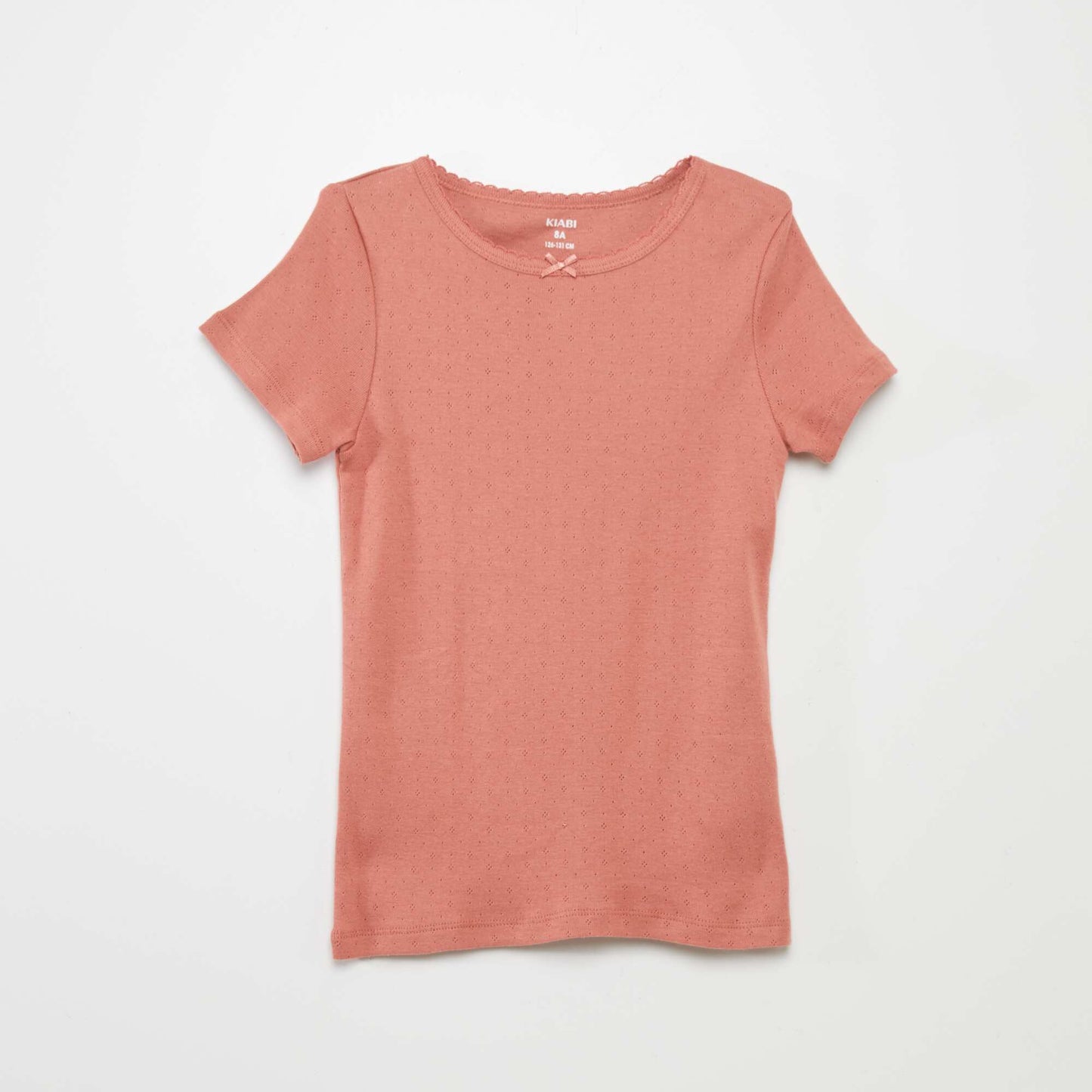 Lot de 3 t-shirts en maille pointelle Blanc/rose/rouge