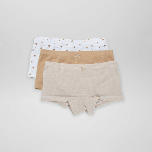 Lot de 3 shortys Marron