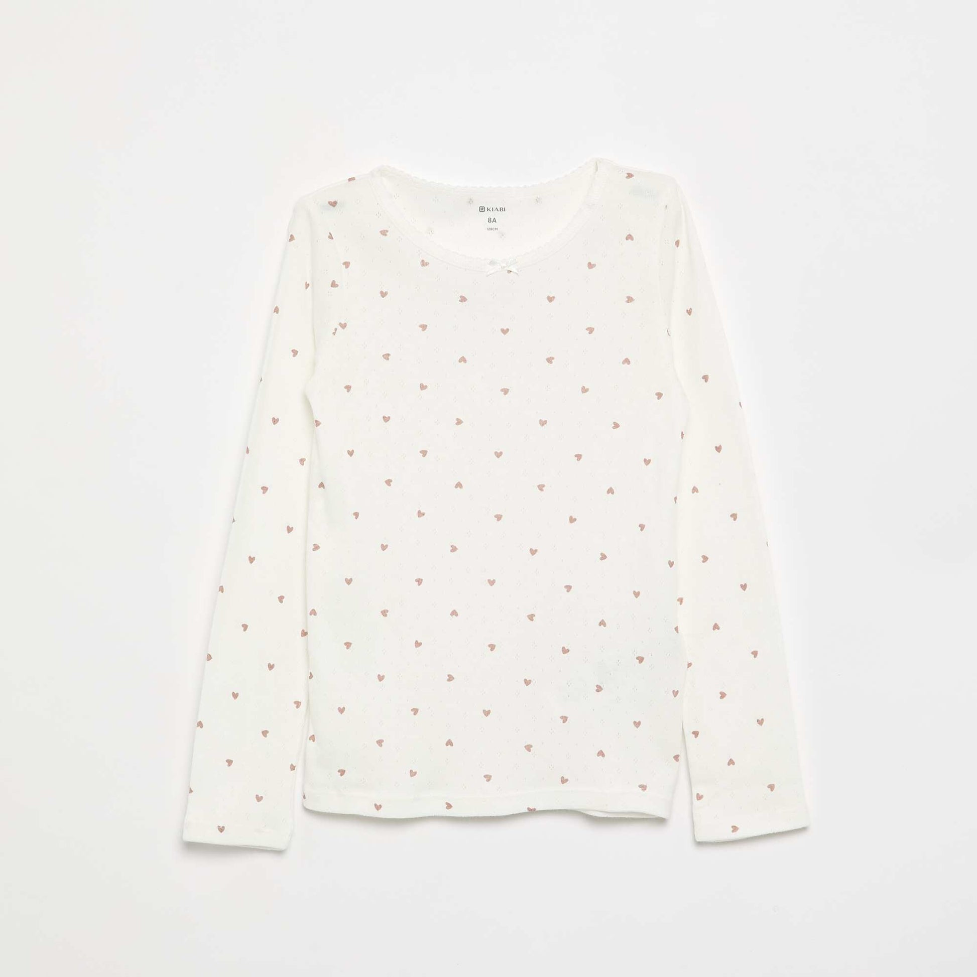 T-shirts en maille pointelle - Lot de 2 BEIGE