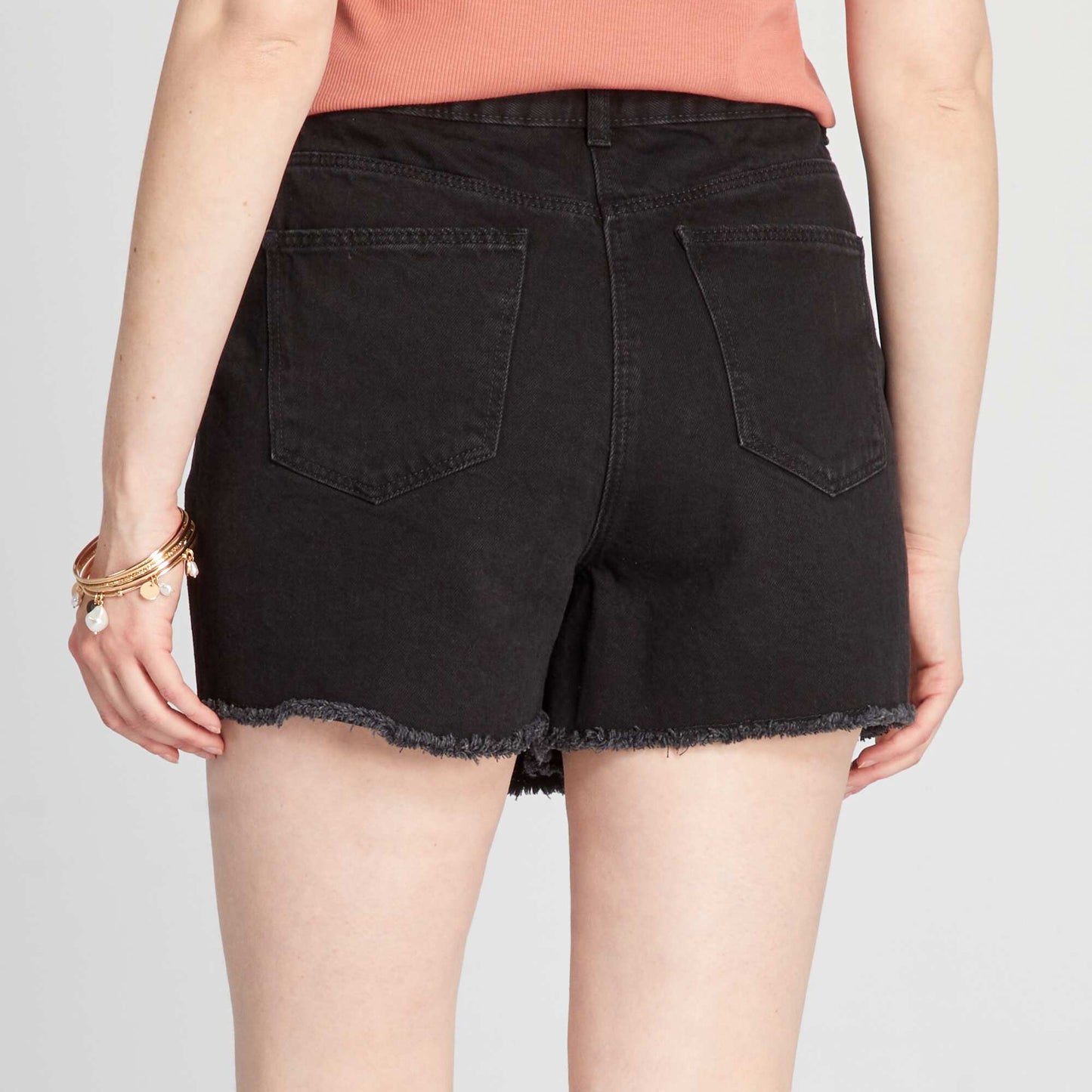 Jupe short en jean Noir