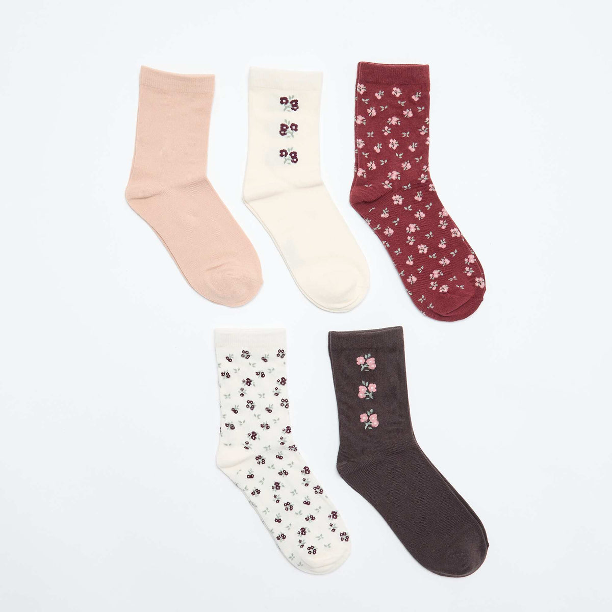 Lot de 5 paires de chaussettes ROSE