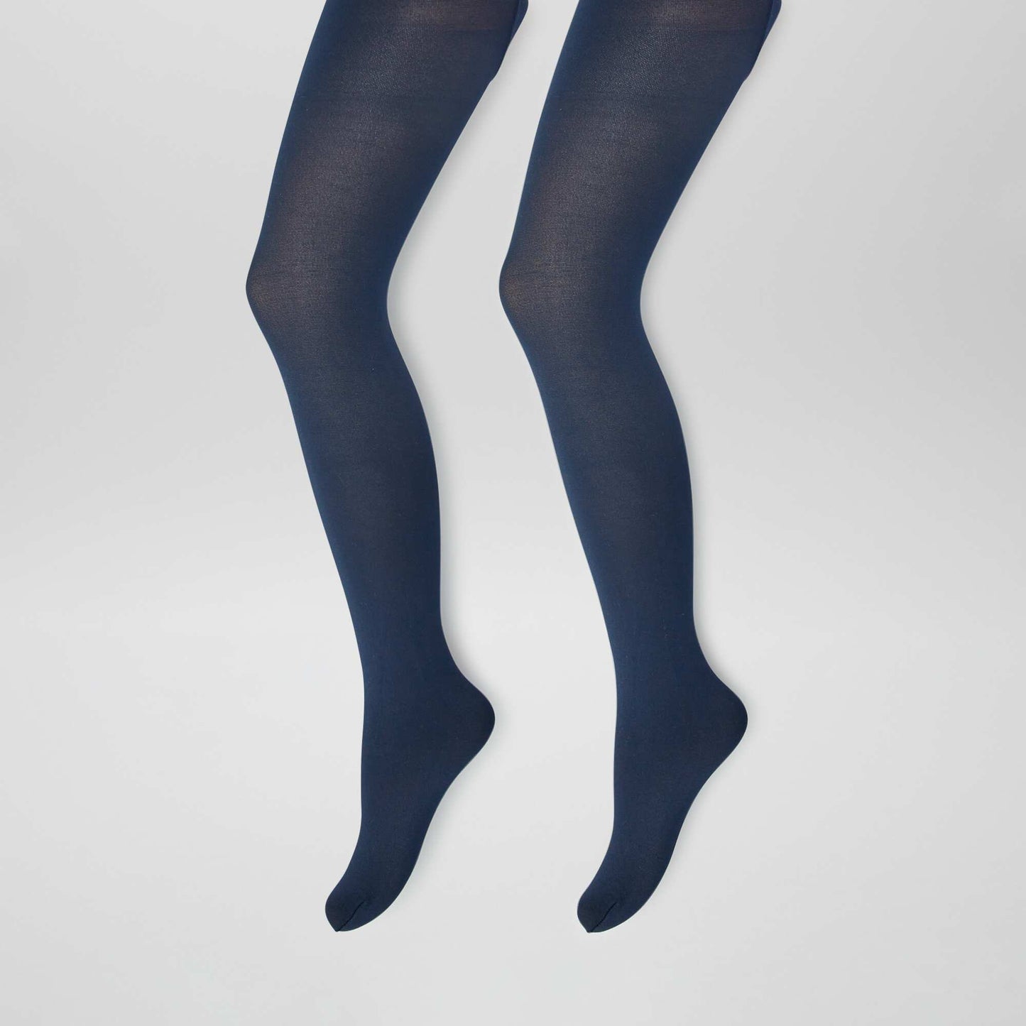 Lot de 2 paires de collants opaques Bleu