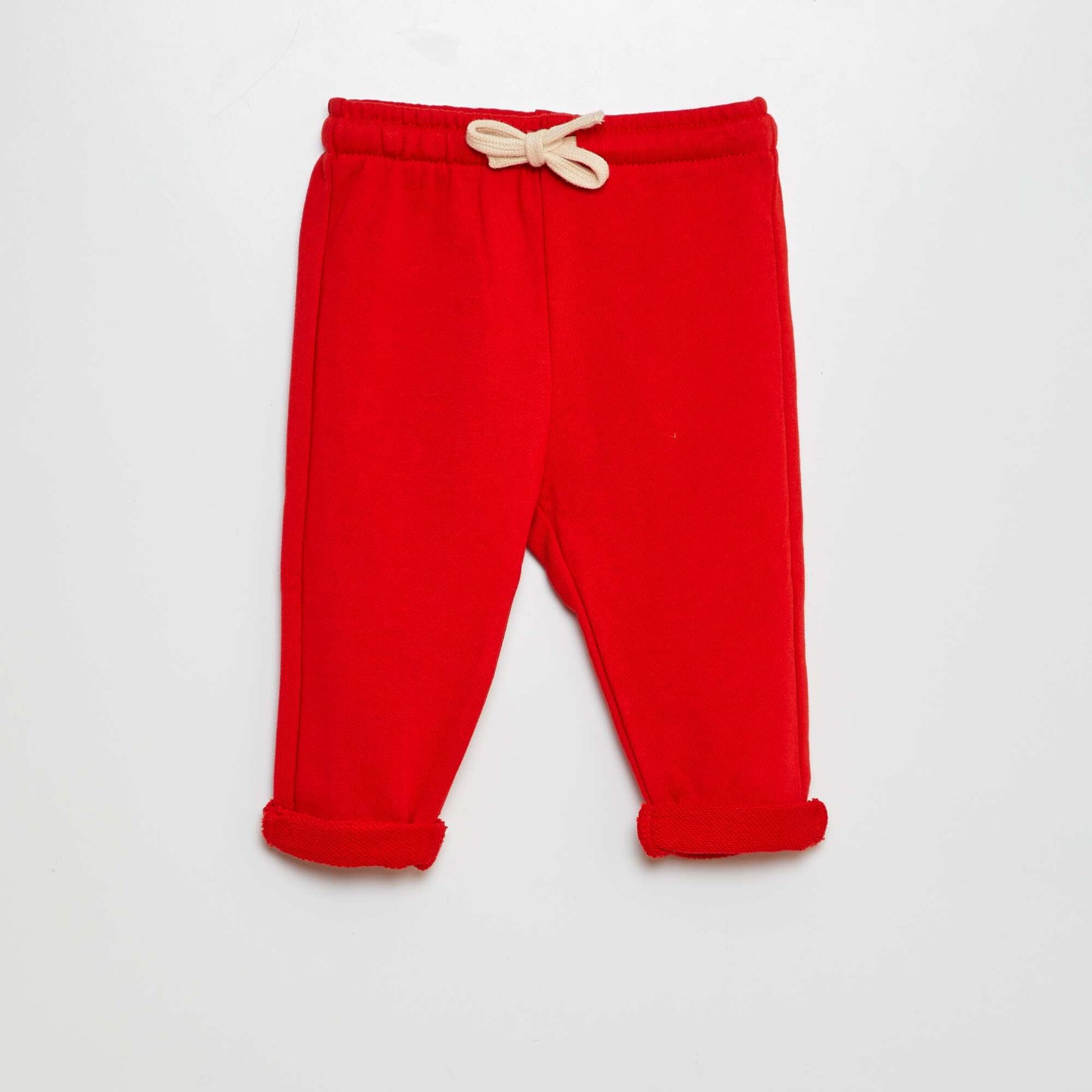 Pantalon jogging en french terry Rouge