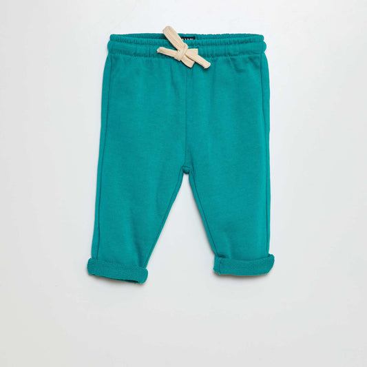 Pantalon jogging en french terry Vert