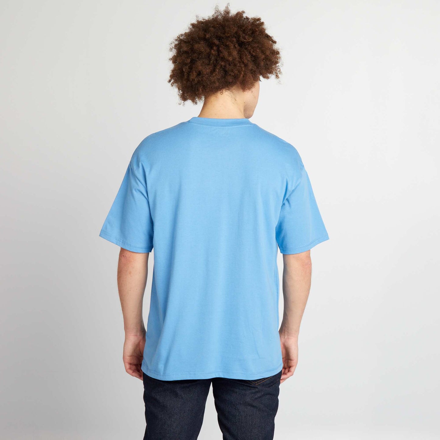 Tee-shirt uni coupe large Bleu