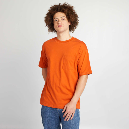 Tee-shirt uni coupe large orange