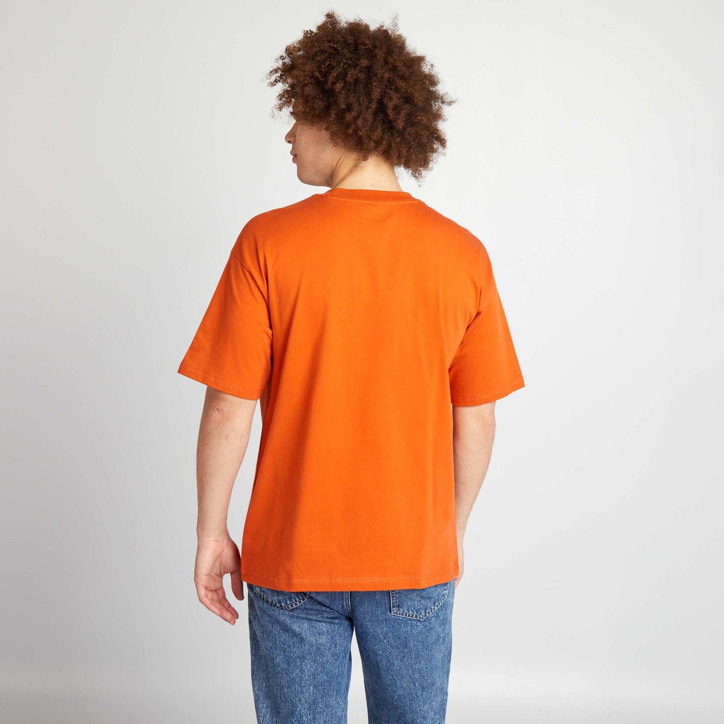 Tee-shirt uni coupe large orange