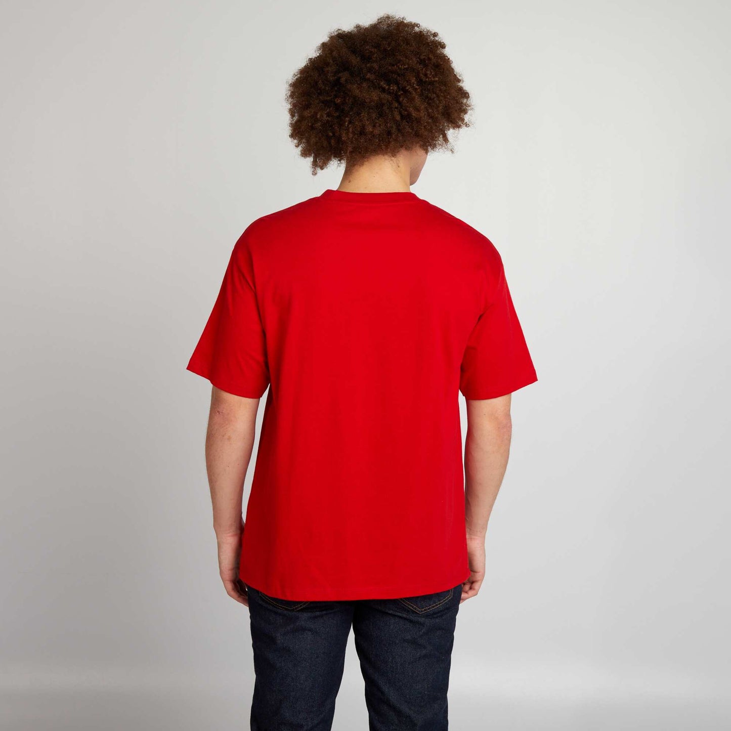 Tee-shirt uni coupe large Rouge