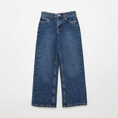 Pantalon wide leg BLEU