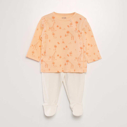 Ensemble pyjama t-shirt + pantalon - 2 pièces Orange