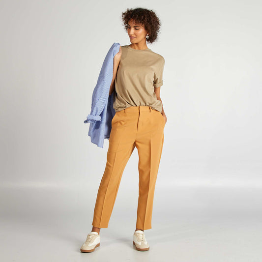 Pantalon cigarette Beige