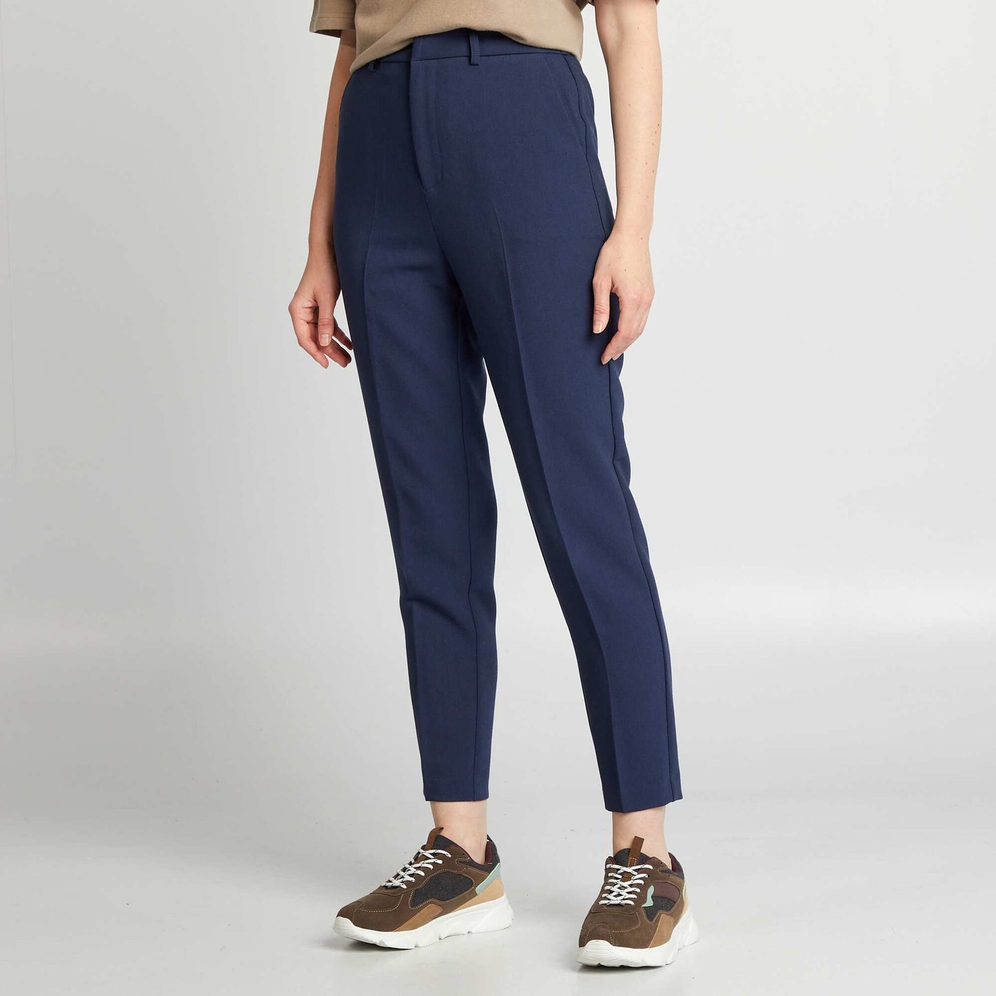 Pantalon cigarette Bleu marine