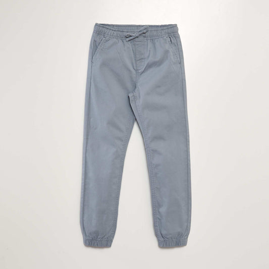 Pantalon jogger avec taille élastiquée Bleu