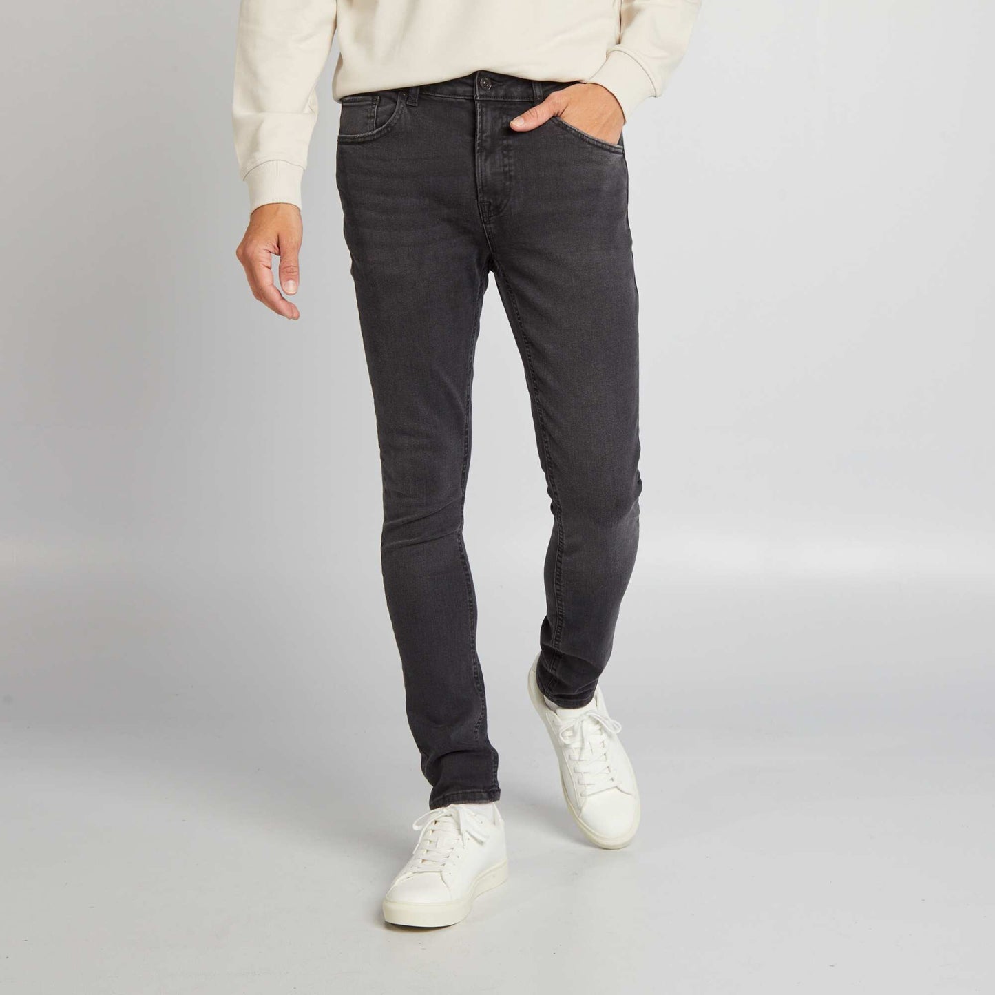 Jean skinny - L32 Noir/gris