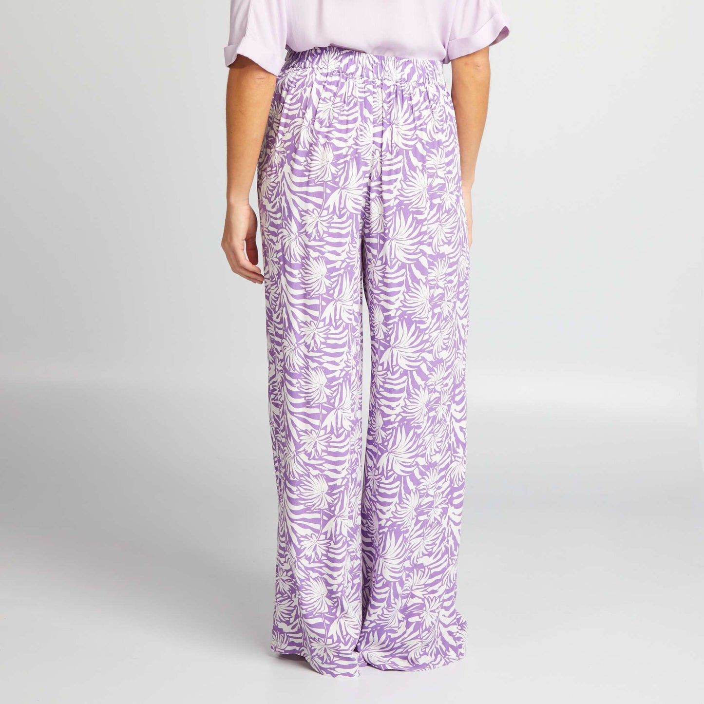 Pantalon large en crêpe Violet