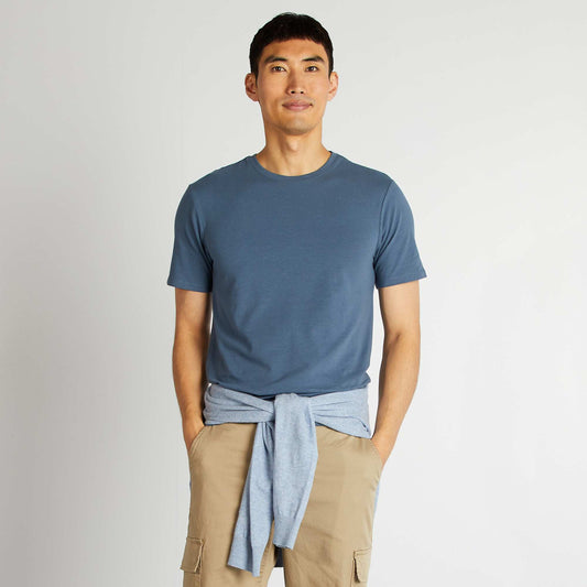 Tee-shirt uni - Muscle fit Bleu