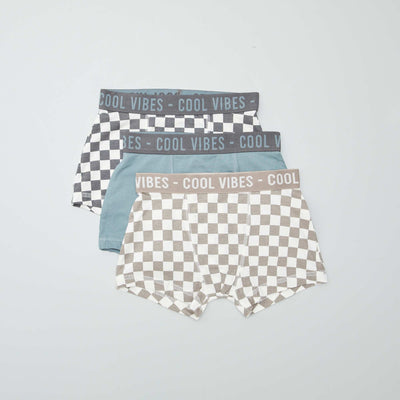 Lot de 3 boxers stretch MARRON