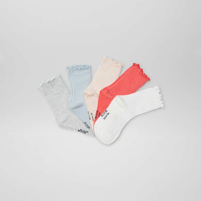 Lot de 5 paires de chaussettes Rose