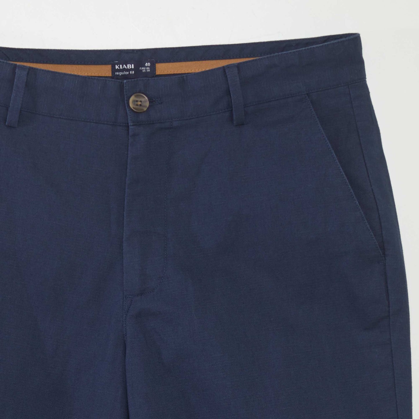 Pantalon chino droit Bleu marine