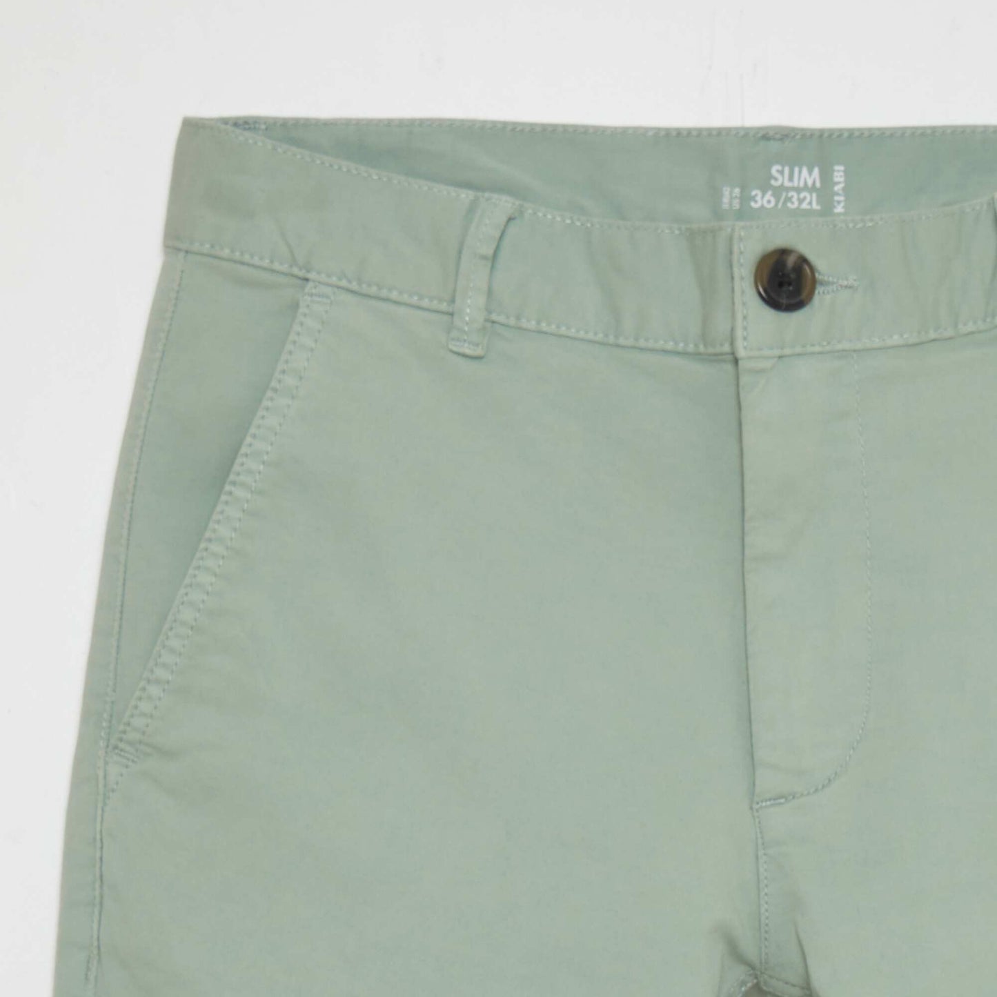 Pantalon chino slim - L32 Vert