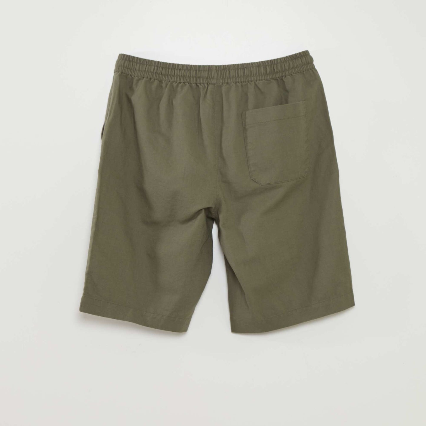 Bermuda chino large avec lin Vert