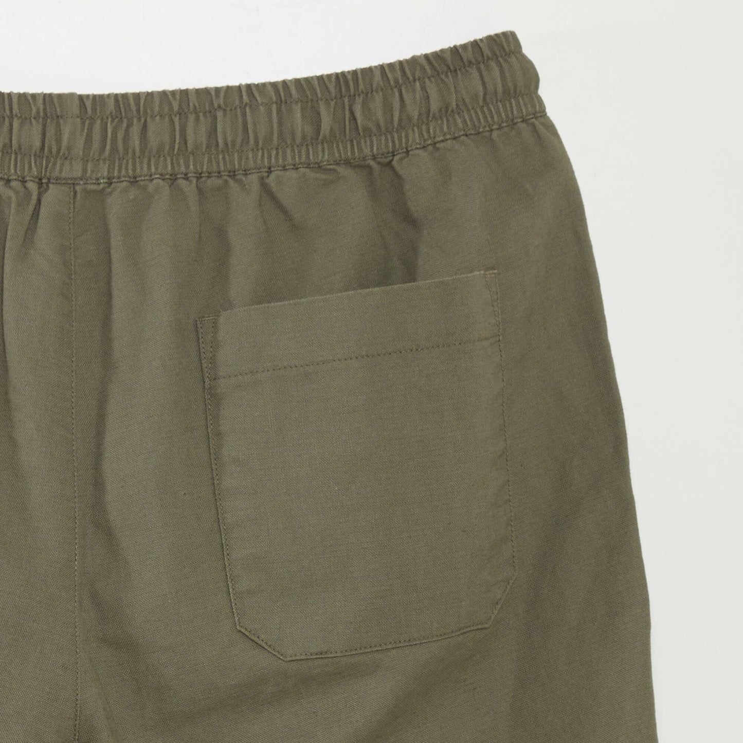 Bermuda chino large avec lin Vert