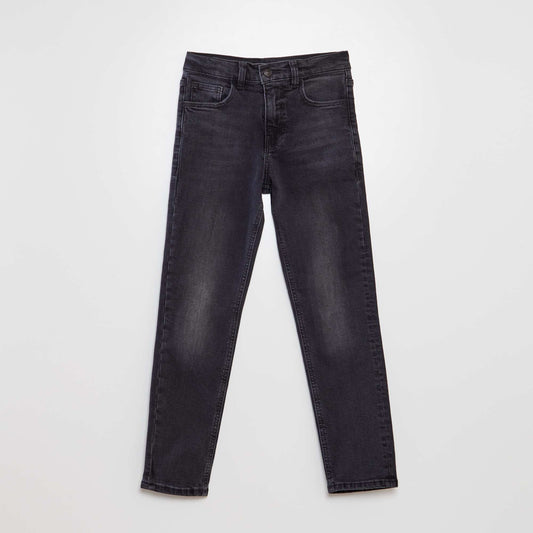 Jean slim taille ajustable Gris foncé
