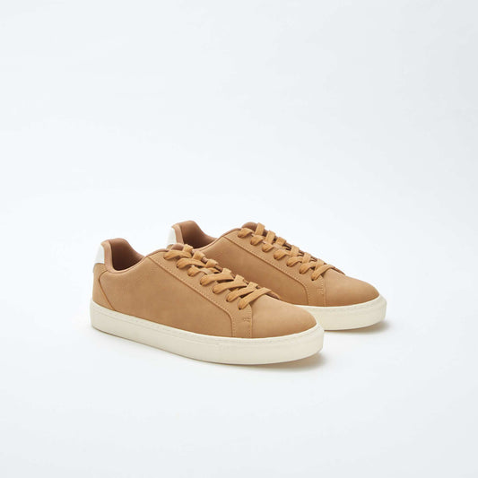 Baskets basses texturées BEIGE