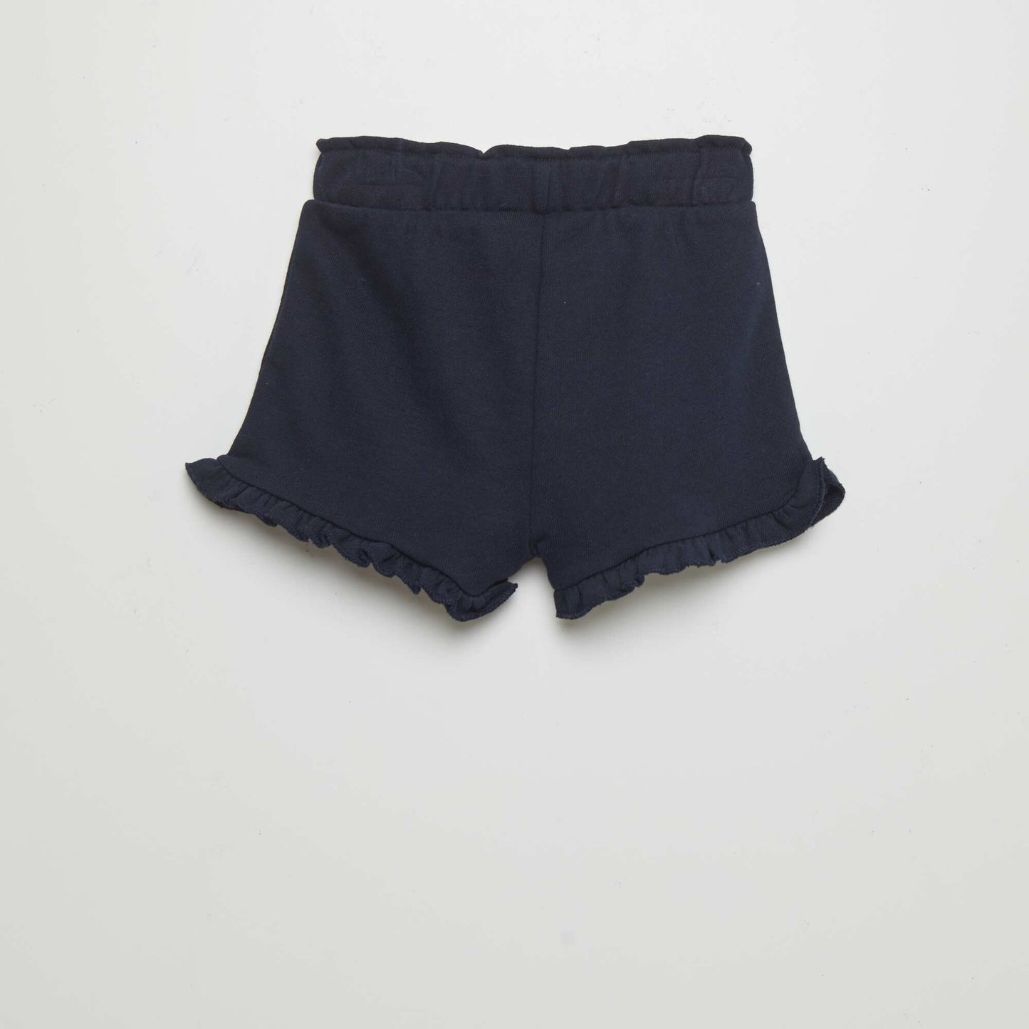 Short en molleton avec volants Bleu marine