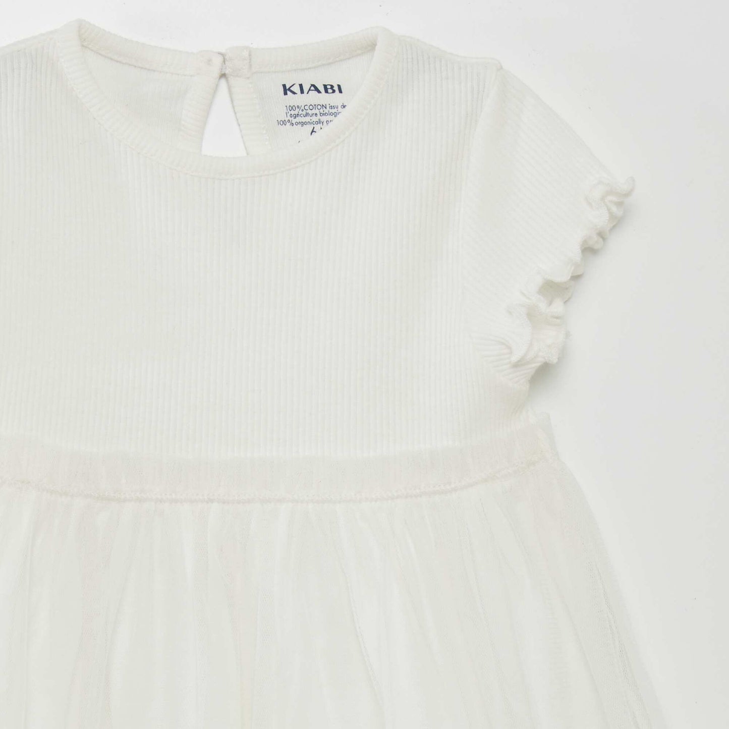 Robe légère en tulle blanc