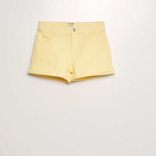 Short en twill Jaune