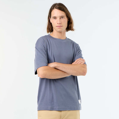 T-shirt col rond en coton GRIS