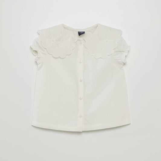 Blouse en popeline blanc