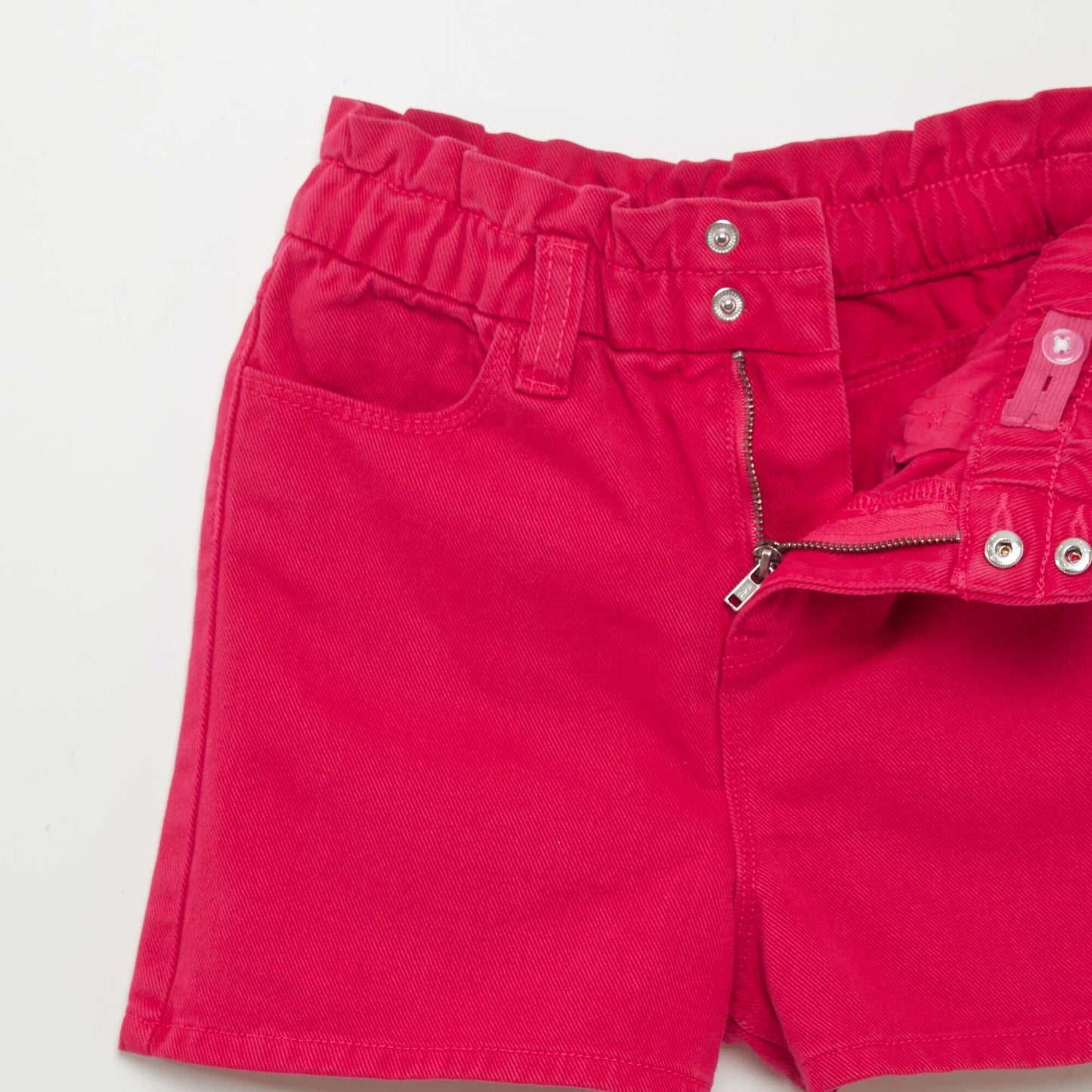 Short en denim coloré Rose