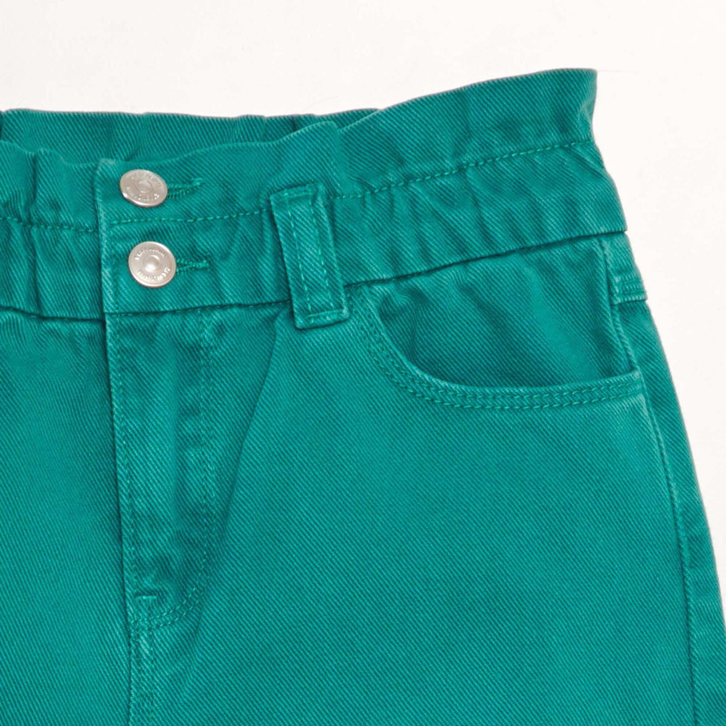 Short en denim coloré Vert