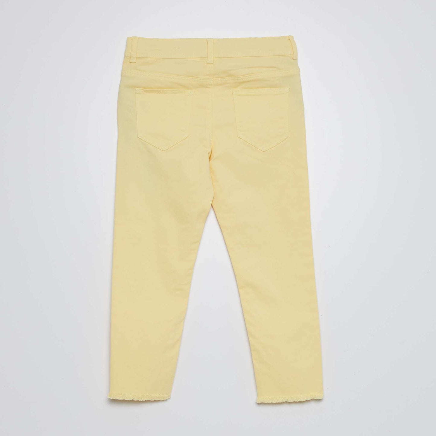 Pantacourt skinny à taille haute Jaune