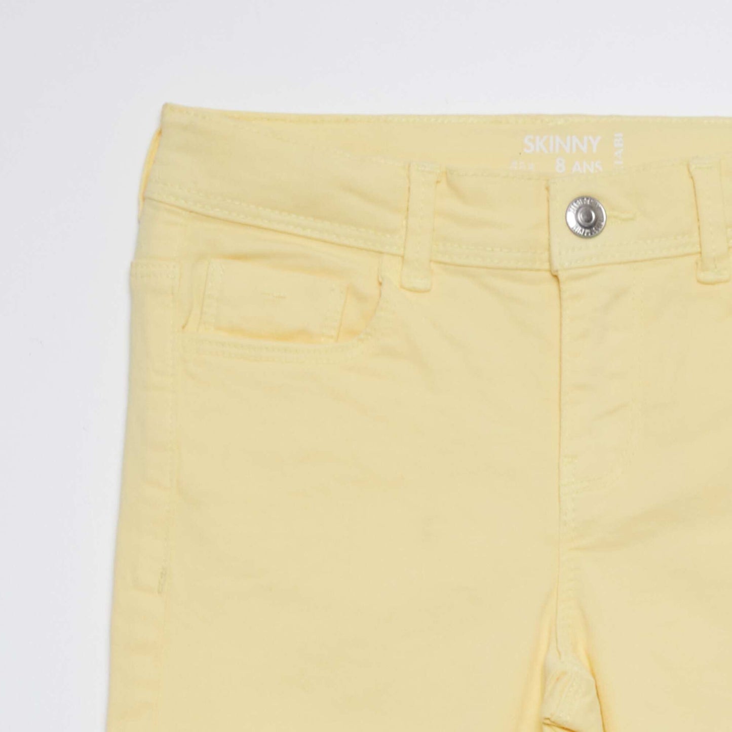 Pantacourt skinny à taille haute Jaune