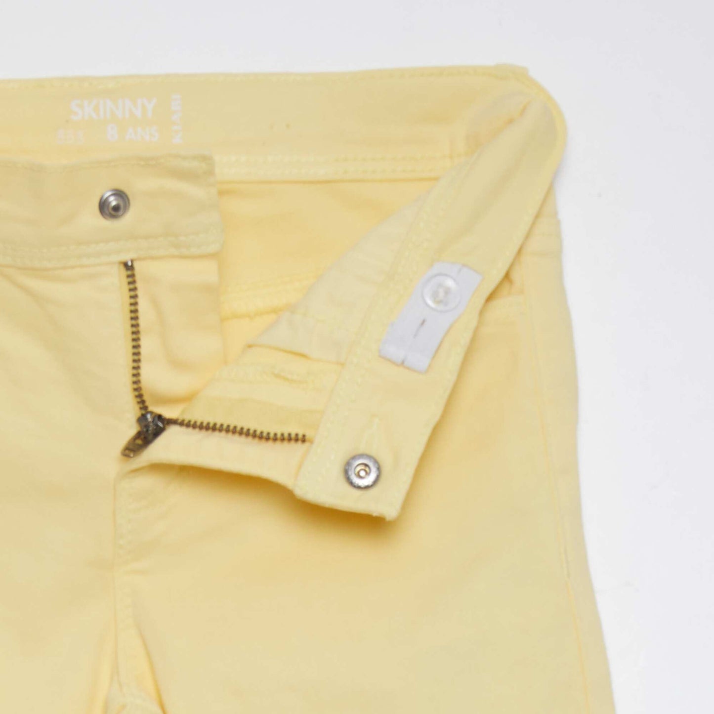 Pantacourt skinny à taille haute Jaune