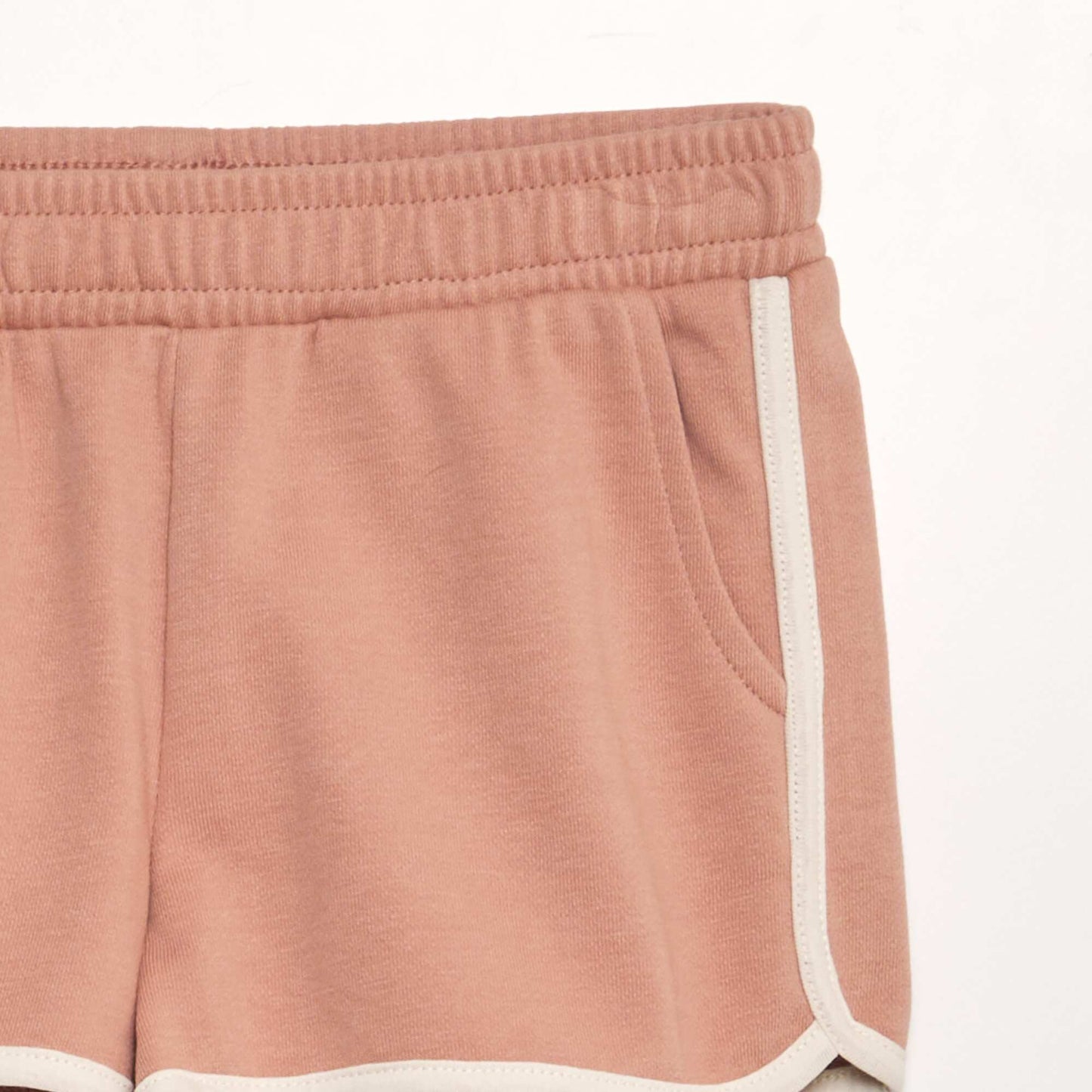 Short en molleton fin rose