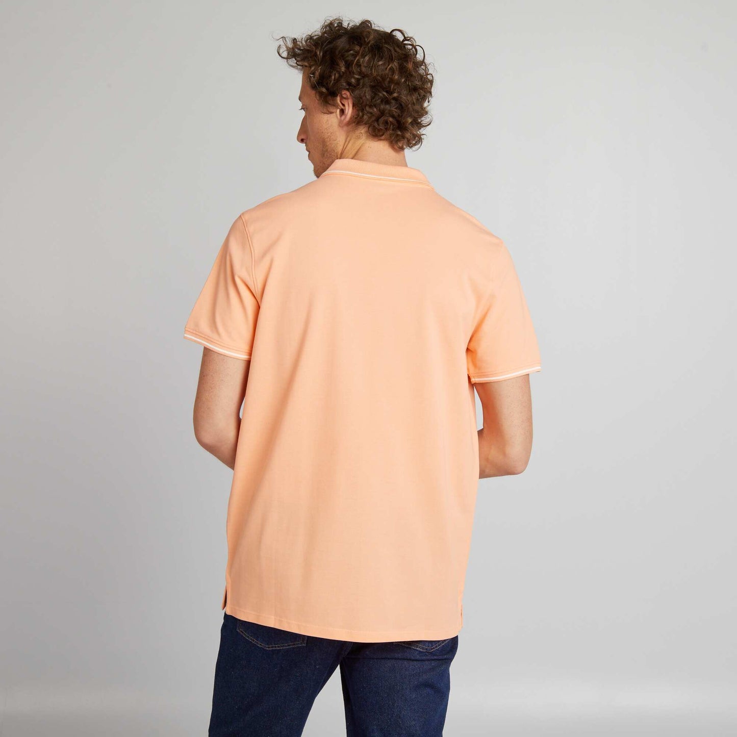 Polo en piqué de coton Orange