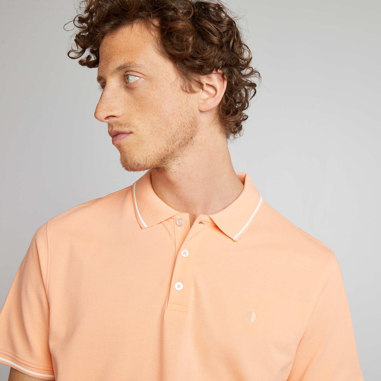 Polo en piqué de coton Orange